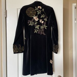 Cabi Velvet Embroidered Coat
